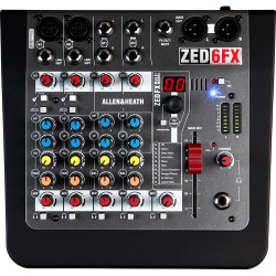 Allen and Heath ZED-6FX Compact Analog Mixer (with On-Board Effects Engine) Allen and Heath ZED-6FX Compact Analog Mixer (with On-Board Effects Engine)