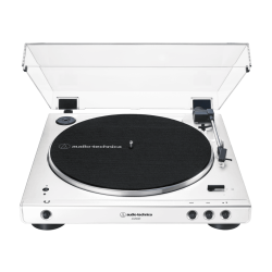 Audio-Technica AT-LP60XBT-WW Fully Automatic Bluetooth Belt-Drive Stereo Turntable, White Audio-Technica AT-LP60XBT-WW Fully Automatic Bluetooth Belt-Drive Stereo Turntable, White