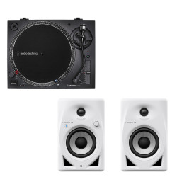 Bundle- Audio-Technica AT-LP120XUSB Direct Drive Turntable with Pioneer DJ DM40BT-W Studio Monitors Bundle- Audio-Technica AT-LP120XUSB Direct Drive Turntable with Pioneer DJ DM40BT-W Studio Monitors