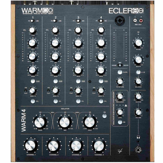 Ecler WARM4 Professional 4-channel Analog Rotary DJ Mixer