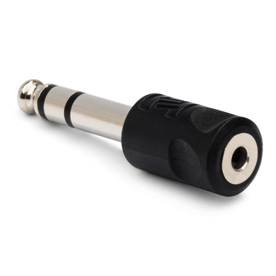Hosa Adaptor, 3.5 mm TRS to 1/4 in TRS