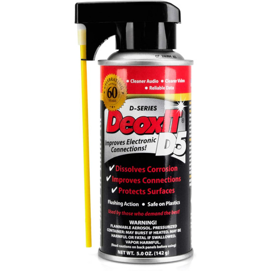 DeoxIT D5 Contact Cleaner Spray, 5oz Can