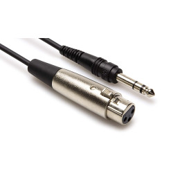 Hosa Balanced Interconnect, XLR3F to 1/4 in TRS, 3 ft