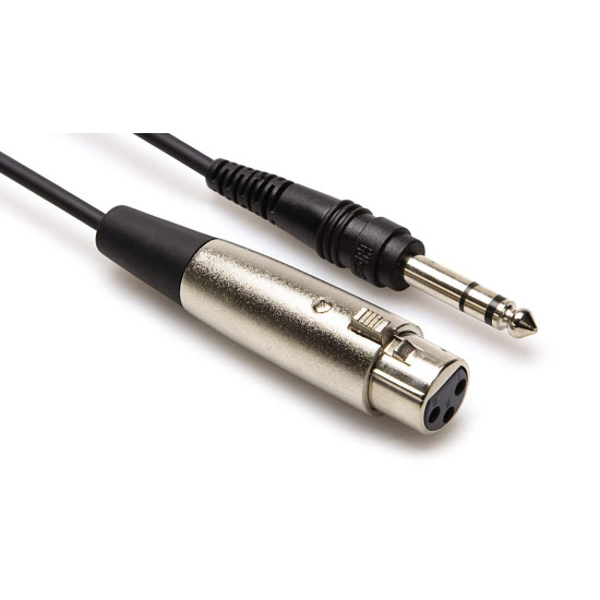 Hosa Balanced Interconnect, XLR3F to 1/4 in TRS, 3 ft