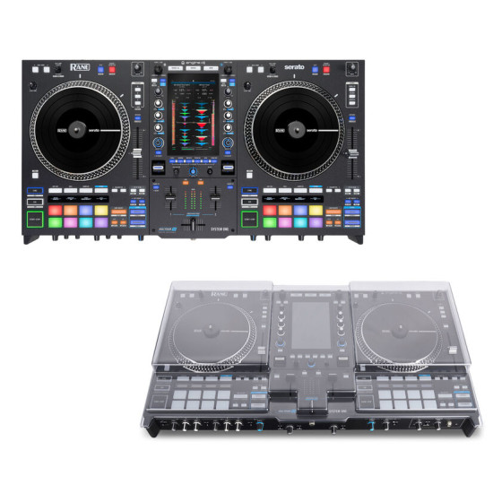 Bundle- RANE SYSTEM ONE All-in-One Standalone Motorized DJ System W/ Decksaver Cover