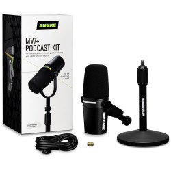 Shure MV7+ Podcast Kit With Gator Desktop Stand