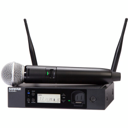 Shure GLXD24R+/SM58-Z3 Dual Band Digital Wireless Rack System With SM58 Microphone Shure GLXD24R+/SM58-Z3 Dual Band Digital Wireless Rack System With SM58 Microphone