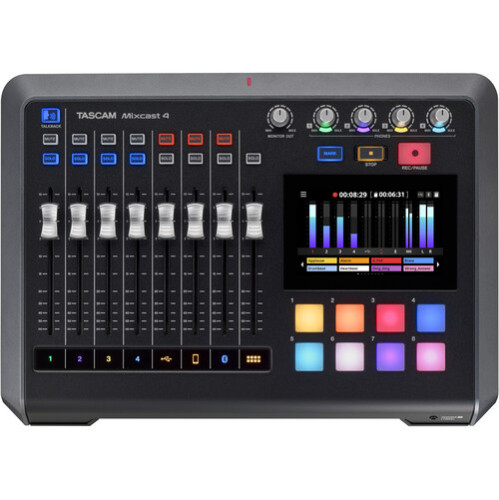 Tascam Mixcast 4 Podcast Mixer, Recorder, USB Audio Interface and Streaming Console