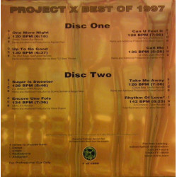 X-Mix- Project X Best of 1997 Remix Compilation, 2x12" LP X-Mix- Project X Best of 1997 Remix Compilation, 2x12" LP