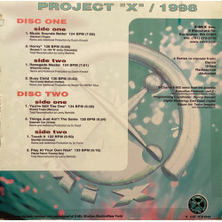 X-Mix- Project X 1998 Remix Compilation, 2x12" LP X-Mix- Project X 1998 Remix Compilation, 2x12" LP