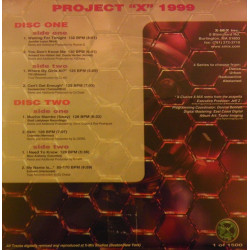 X-Mix- Project X 1999 Remix Compilation, 2x12" LP X-Mix- Project X 1999 Remix Compilation, 2x12" LP