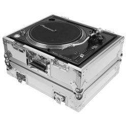 Odyssey FZ1200WT Universal Turntable Flight Case, White/Silver Odyssey FZ1200WT Universal Turntable Flight Case, White/Silver