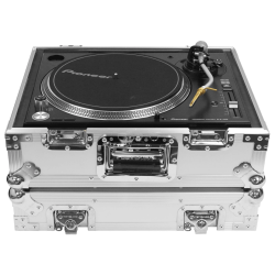 Odyssey FZ1200WT Universal Turntable Flight Case, White/Silver Odyssey FZ1200WT Universal Turntable Flight Case, White/Silver