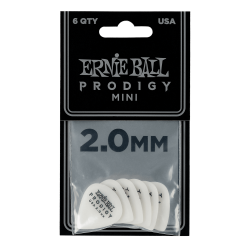 Ernie Ball 2.0MM WHITE MINI PRODIGY PICKS 6-PACK Ernie Ball 2.0MM WHITE MINI PRODIGY PICKS 6-PACK
