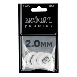 Ernie Ball 2.0MM WHITE STANDARD PRODIGY PICKS 6-PACK Ernie Ball 2.0MM WHITE STANDARD PRODIGY PICKS 6-PACK