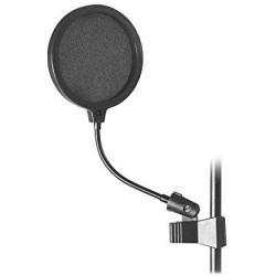 On-Stage ASVS4-B 4" Microphone Pop Filter with Clothes-Pin Style Clip On-Stage ASVS4-B 4" Microphone Pop Filter with Clothes-Pin Style Clip