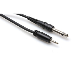 Hosa Mono Interconnect, 3.5 mm TS to 1/4 in TS, 10 ft Hosa Mono Interconnect, 3.5 mm TS to 1/4 in TS, 10 ft