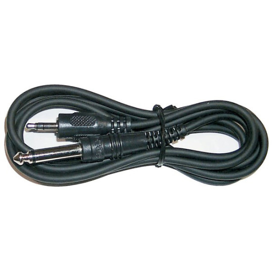 Hosa Mono Interconnect, 1/4 in TS to 3.5 mm TRS, 5 ft