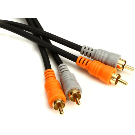 Hosa Stereo Interconnect, Gold-Plated Dual RCA to Same, 1 m
