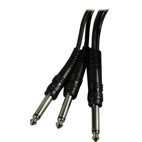 Hosa CYM-103 Y Cable, 1/4in. Male to Dual 1/4in. Male, 3ft.