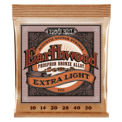 Ernie Ball EARTHWOOD EXTRA LIGHT PHOSPHOR BRONZE ACOUSTIC GUITAR STRINGS - 10-50 GAUGE Ernie Ball EARTHWOOD EXTRA LIGHT PHOSPHOR BRONZE ACOUSTIC GUITAR STRINGS - 10-50 GAUGE