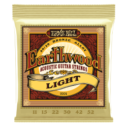 Ernie Ball EARTHWOOD LIGHT 80/20 BRONZE ACOUSTIC GUITAR STRINGS - 11-52 GAUGE Ernie Ball EARTHWOOD LIGHT 80/20 BRONZE ACOUSTIC GUITAR STRINGS - 11-52 GAUGE