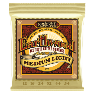 Ernie Ball EARTHWOOD MEDIUM LIGHT 80/20 BRONZE ACOUSTIC GUITAR STRINGS - 12-54 GAUGE Ernie Ball EARTHWOOD MEDIUM LIGHT 80/20 BRONZE ACOUSTIC GUITAR STRINGS - 12-54 GAUGE