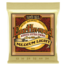 Ernie Ball EARTHWOOD MEDIUM LIGHT 80/20 BRONZE ACOUSTIC GUITAR STRINGS - 12-54 GAUGE Ernie Ball EARTHWOOD MEDIUM LIGHT 80/20 BRONZE ACOUSTIC GUITAR STRINGS - 12-54 GAUGE