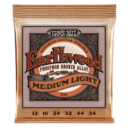 Ernie Ball EARTHWOOD MEDIUM LIGHT PHOSPHOR BRONZE ACOUSTIC GUITAR STRINGS - 12-54 GAUGE Ernie Ball EARTHWOOD MEDIUM LIGHT PHOSPHOR BRONZE ACOUSTIC GUITAR STRINGS - 12-54 GAUGE