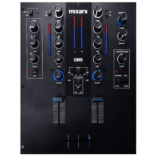 Mixars Uno 2-Channel DJ Mixer with Galileo Crossfader