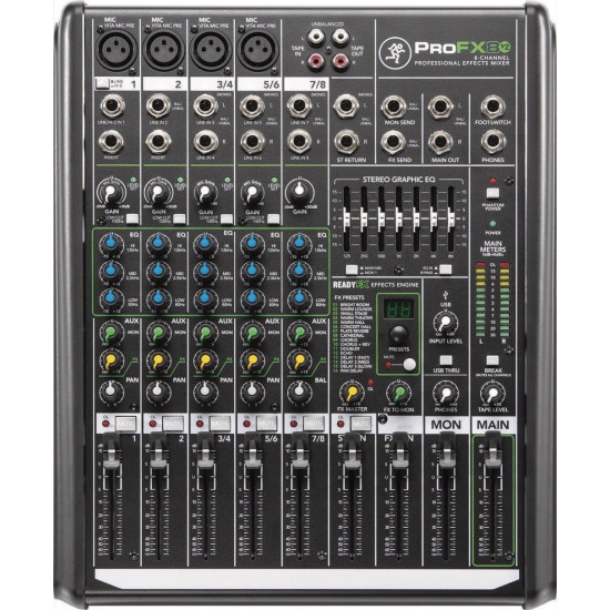 Mackie ProFX8 8 channel Compact Effects Mixer