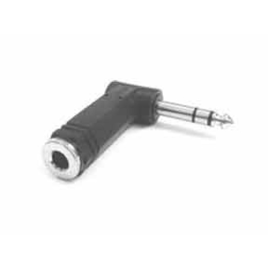 Hosa Right-angle Adaptor, 1/4 in TRS to Same