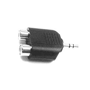 Hosa Adaptor, Dual RCA to 3.5 mm TRS