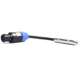Hosa Speaker Adaptor, Hosa 1/4 in TS to Neutrik speakON, 6 in, 16 AWG x 2 OFC
