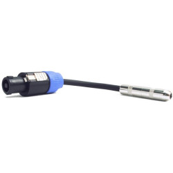 Hosa Speaker Adaptor, Hosa 1/4 in TS to Neutrik speakON, 6 in, 16 AWG x 2 OFC Hosa Speaker Adaptor, Hosa 1/4 in TS to Neutrik speakON, 6 in, 16 AWG x 2 OFC