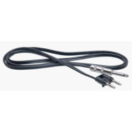 Hosa Speaker Cable, Hosa 1/4 in TS to Dual Banana, Black Zip, 20 ft
