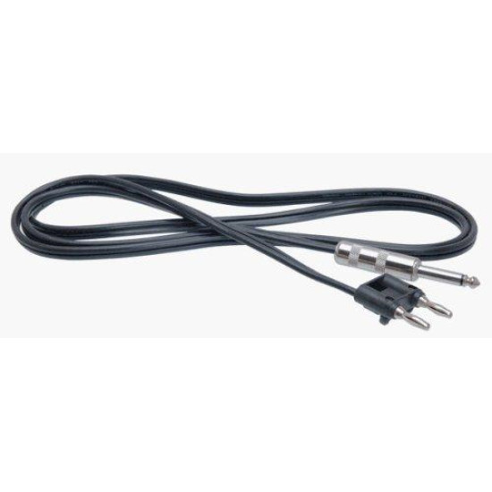 Hosa Speaker Cable, Hosa 1/4 in TS to Dual Banana, Black Zip, 20 ft