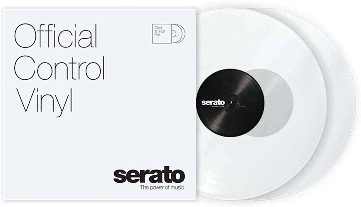 Serato Control Vinyl Pair, Clear