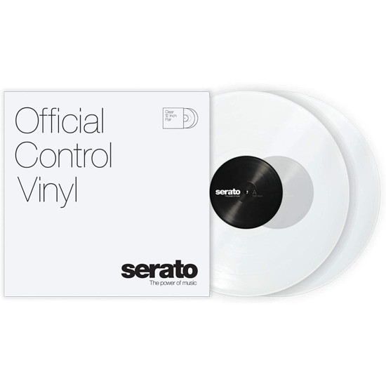 Serato Control Vinyl Pair, Clear