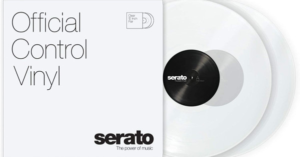 Serato Control Vinyl Pair, Clear
