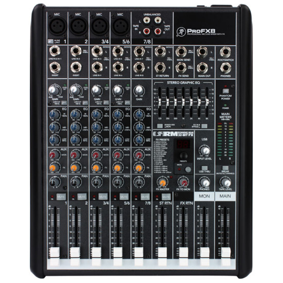 Mackie ProFX8 8 channel Compact Effects Mixer