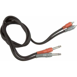 Hosa Stereo Interconnect, Dual 1/4 in TS to Dual RCA, 6 m