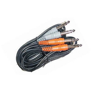 Hosa Stereo Interconnect, Dual 1/4 in TRS to Same, 3 m