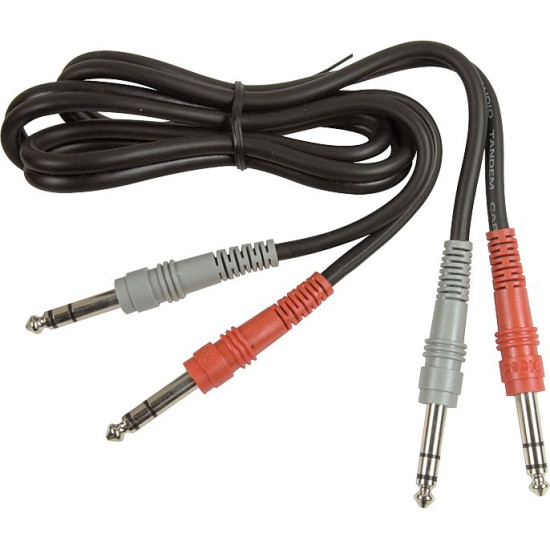 Hosa Stereo Interconnect, Dual 1/4 in TRS to Same, 1 m