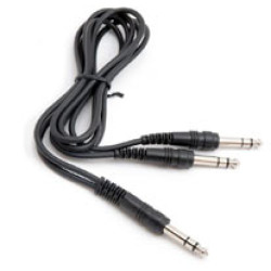 Hosa Y Cable, 1/4 in TRS to Dual 1/4 in TRS, 3 ft Hosa Y Cable, 1/4 in TRS to Dual 1/4 in TRS, 3 ft