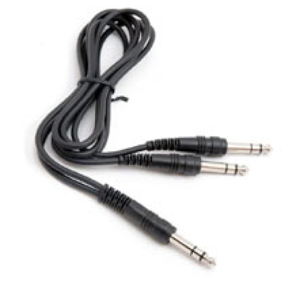 Hosa Y Cable, 1/4 in TRS to Dual 1/4 in TRS, 3 ft
