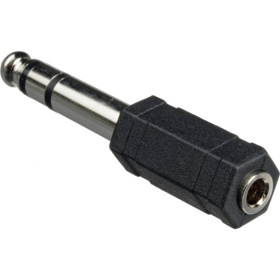 Hosa Adaptor, 3.5 mm TRS to 1/4 in TRS