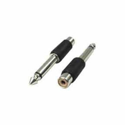 Hosa Adaptors, RCA to 1/4 in TS, 2 pc