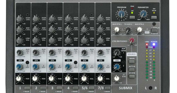 Phonic AM 1204FX 4 MIC/LINE, 4 STEREO LINE INPUT COMPACT MIXER