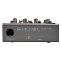 Phonic AM 55 1-MIC/LINE 2-STEREO COMPACT MIXER Phonic AM 55 1-MIC/LINE 2-STEREO COMPACT MIXER